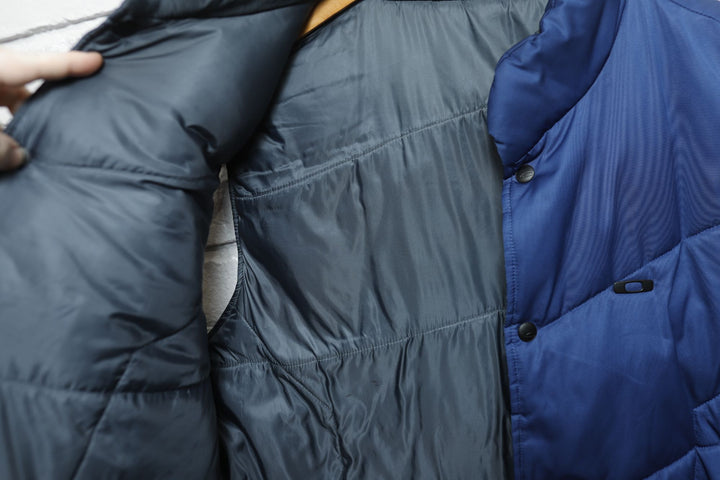 Oakley Reversible Blue Puffer Vest 2000s XL