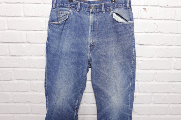 Levi's 619 Vintage Faded Orange Tab Jeans 90s 35/28.5