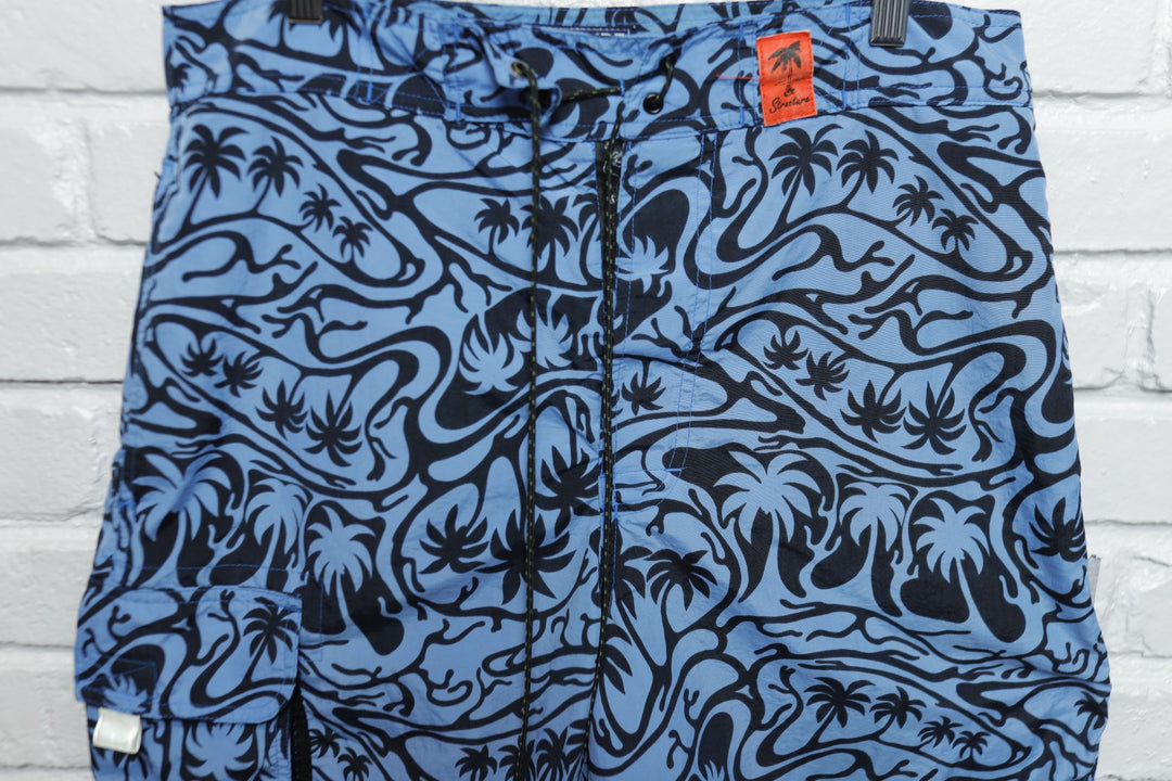 Structure Vintage Hawaiian Cargo Swim Shorts Y2k 2000s Medium