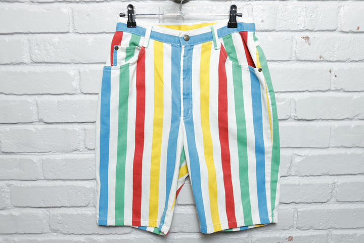 Stuffed Shirt Vintage Striped Shorts 80s 27/9