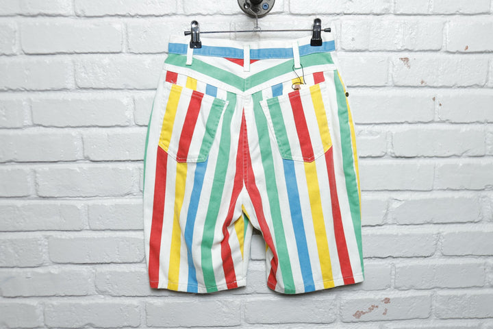 Stuffed Shirt Vintage Striped Shorts 80s 27/9