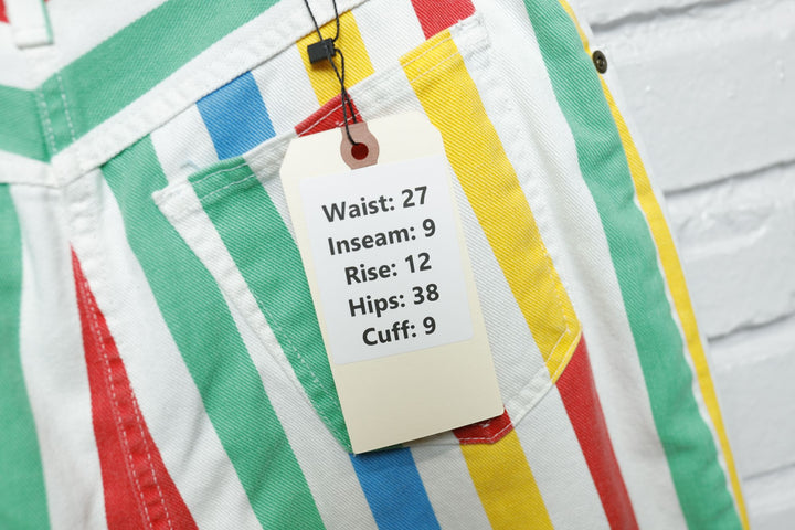 Stuffed Shirt Vintage Striped Shorts 80s 27/9