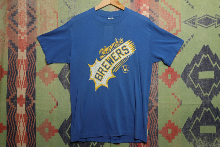 Milwaukee Brewers Vintage T Shirt Large 80s