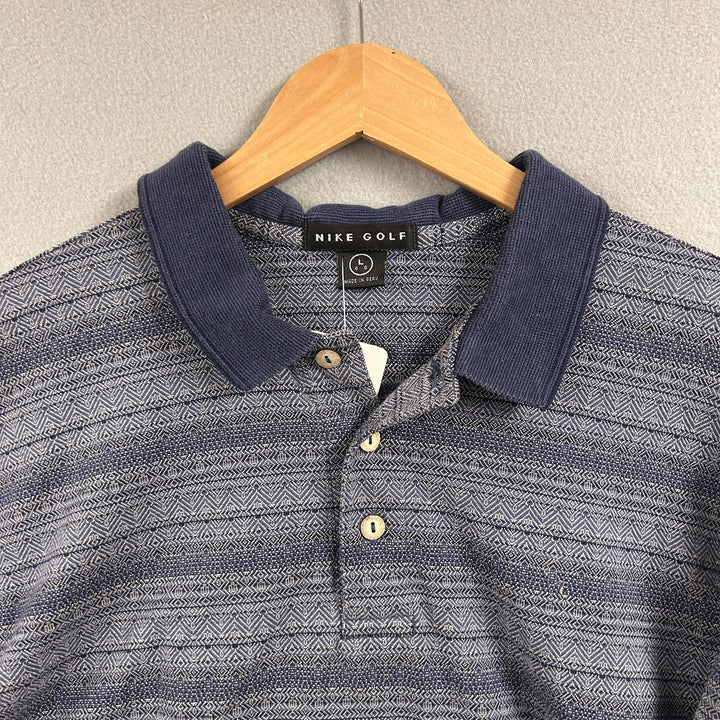 Vintage Nike Golf Striped Polo Shirt Size Large