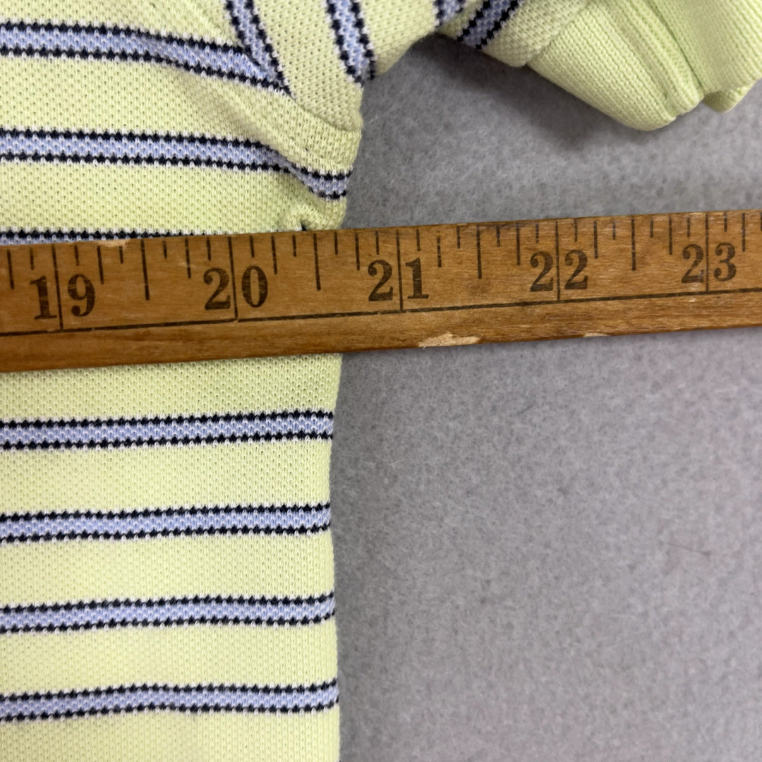 Brooks Brothers Yellow Striped Polo Shirt Size Large