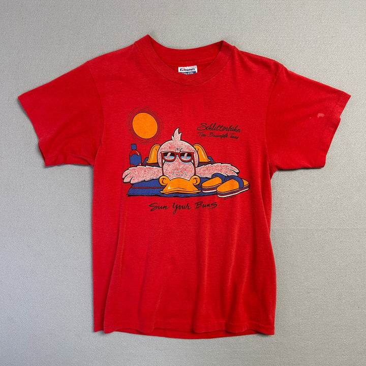 Vintage Schlitterbahn Sun Your Buns T Shirt Size Medium