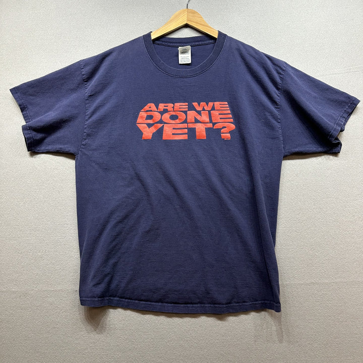 Vintage Are We Done Yet Movie Promo T Shirt Size XL
