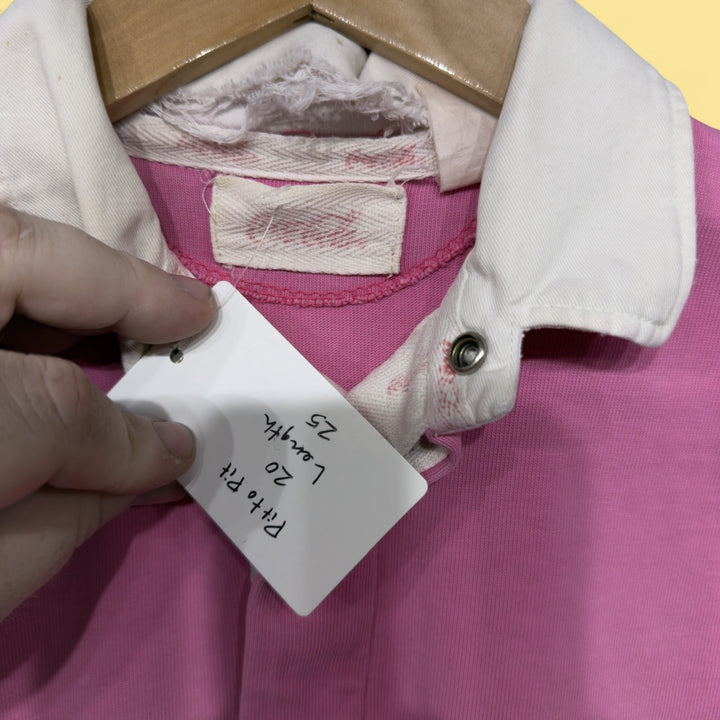 Vintage Coca Cola 80s Pink Polo Shirt Size Medium