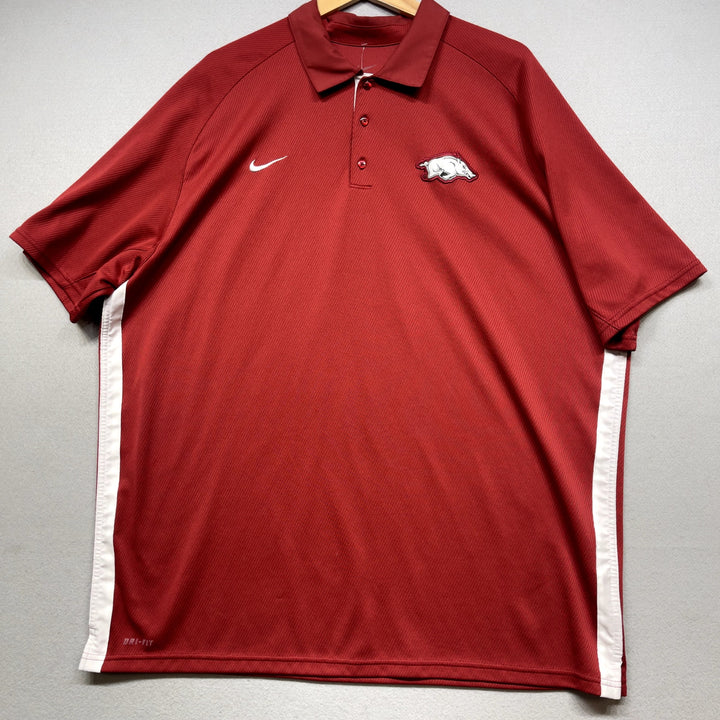 Nike University of Arkansas Razorbacks Polo shirt size XXL