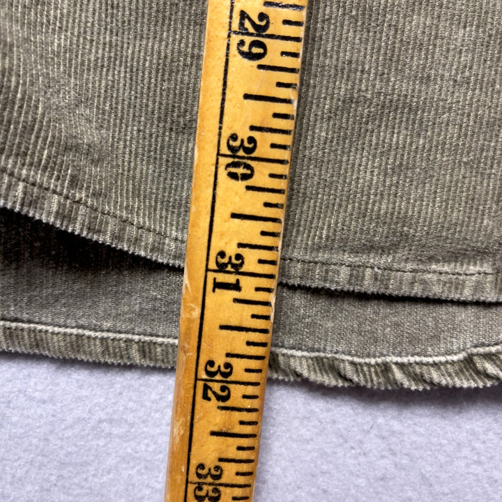 90's Men's Columbia Olive Green Corduroy Button Down Shirt XXL