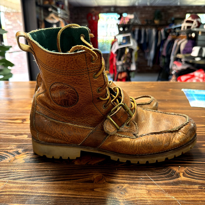 Vintage Polo Ralph Lauren Brown Leather Ranger Boots Size 9.5