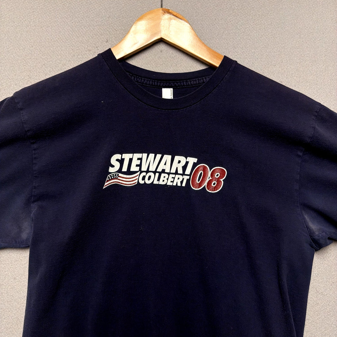 Jon Stewart Stephen Colbert 08 Campaign Style shirt Size Medium