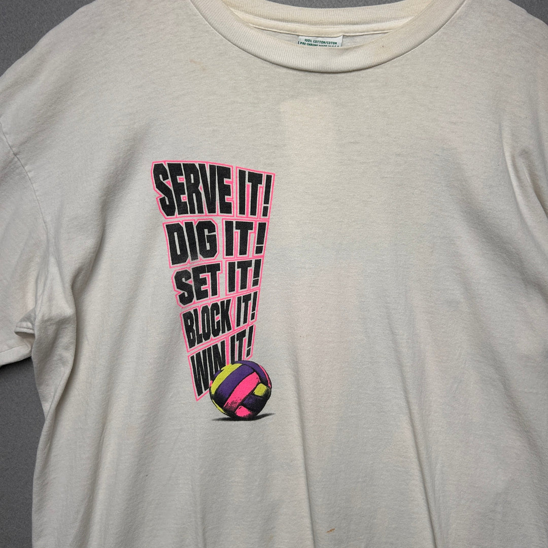 Vintage Coed Naked Volleyball T Shirt Size XL