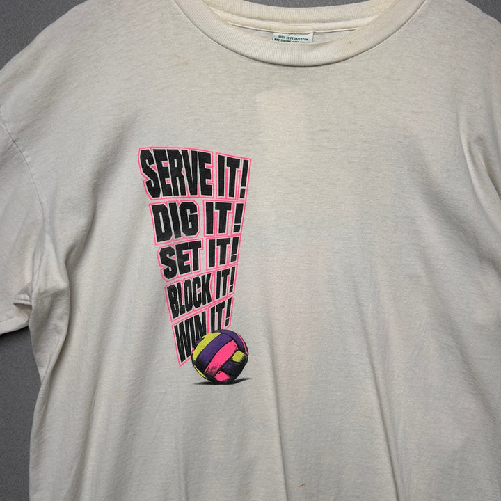 Vintage Coed Naked Volleyball T Shirt Size XL