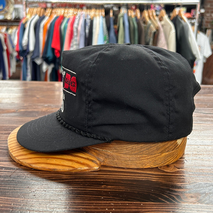 Vintage Woden Hutchins IA Farmers Co-Op Black Snapback Hat