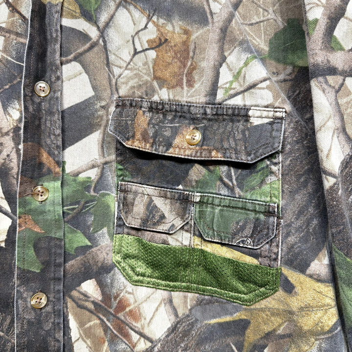 Vintage Liberty Realtree Camo Button Down Shirt size XL