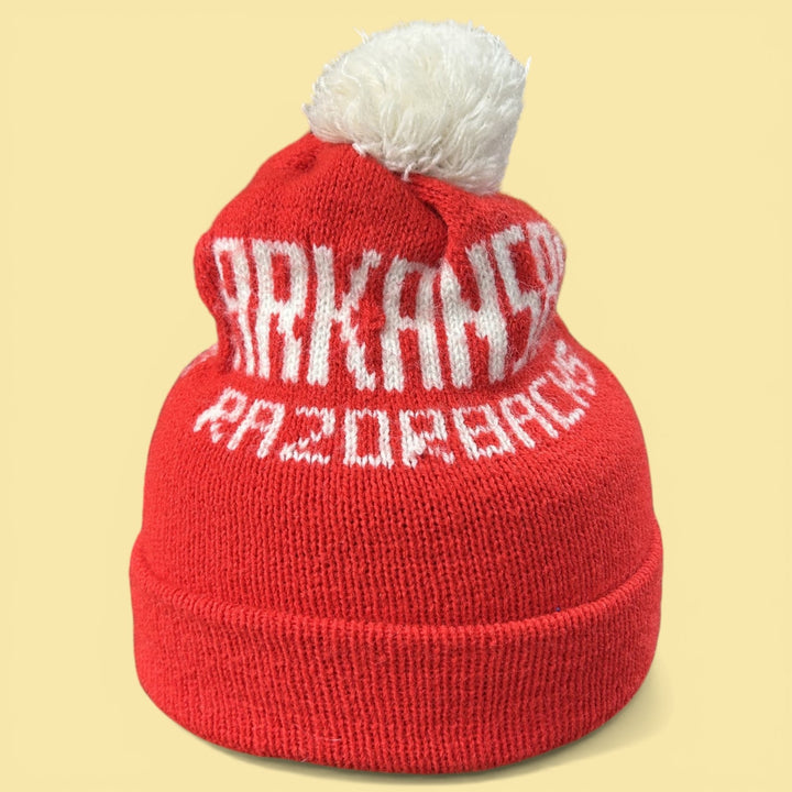 Vintage 80s Arkansas Razorbacks Beanie Hat