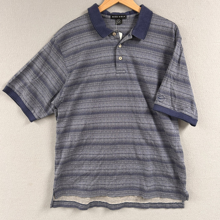 Vintage Nike Golf Striped Polo Shirt Size Large