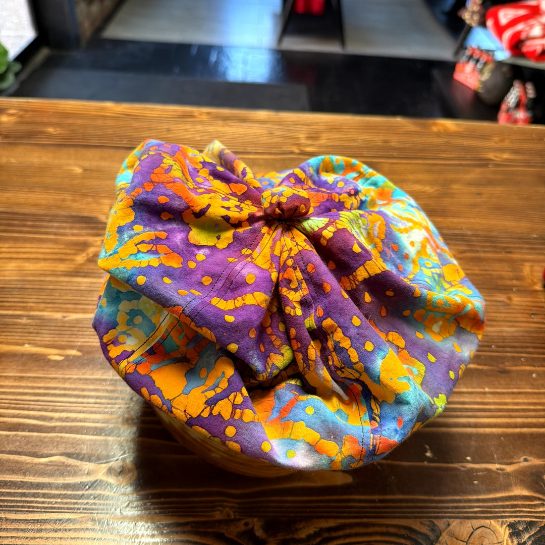 Vintage Tie Dye Batik Baker Boy Cap Hat Size 7