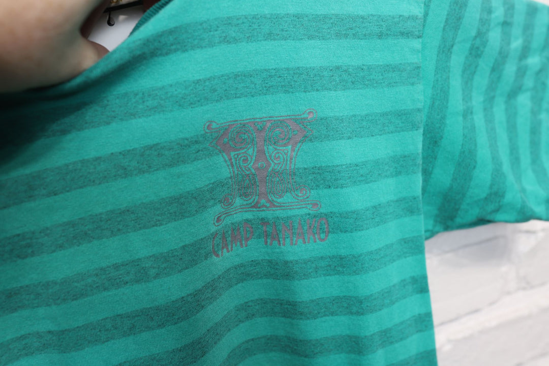 90s camp tanako striped tee size medium