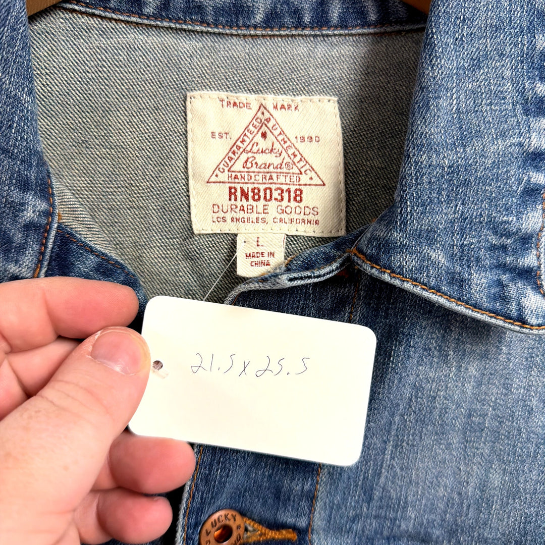 Lucky Brand Denim Trucker Jacket size Large