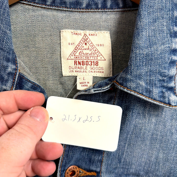 Lucky Brand Denim Trucker Jacket size Large