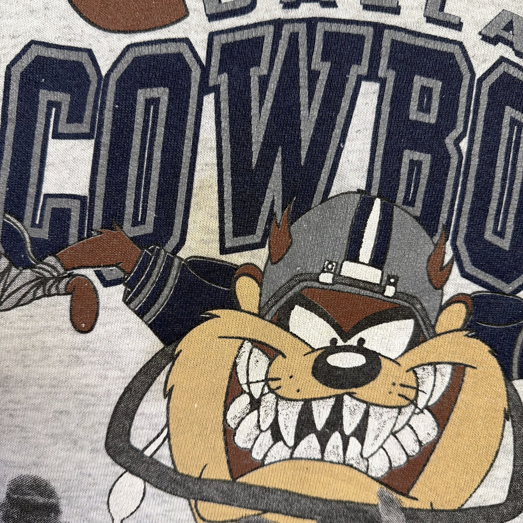 Vintage Dallas Cowboys Taz Looney Tunes Sweatshirt Size XL