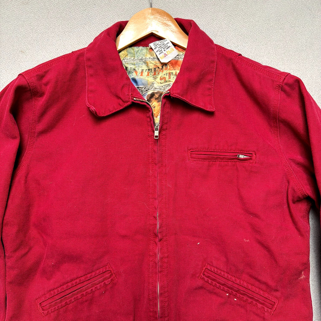Women's Ethyl Red Detroit Style Canvas Jacket W/ Quilted Liner Medium