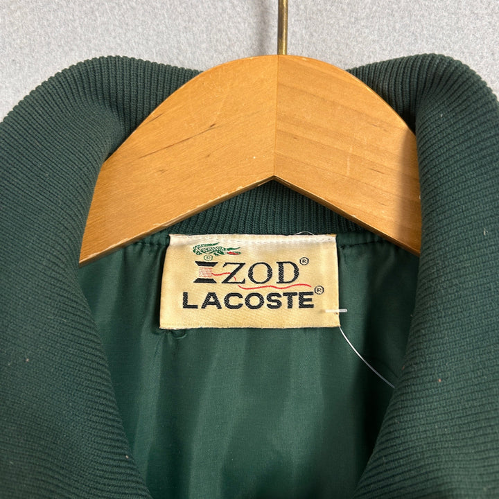 Vintage Izod Lacoste Half Zip Green Puffer Jacket Size Large