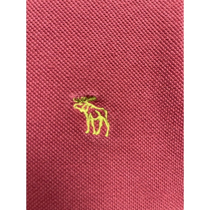 Y2k Abercrombie & Fitch Red Long Sleeve Polo Size XXL
