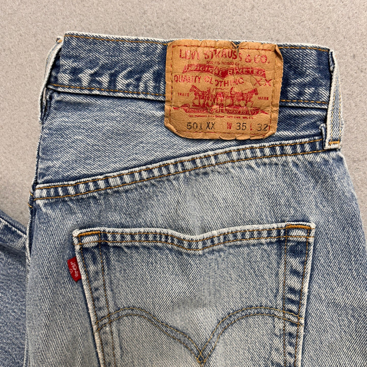 Vintage Levi's 501xx Light Wash Jeans Made in USA Men's 34x29