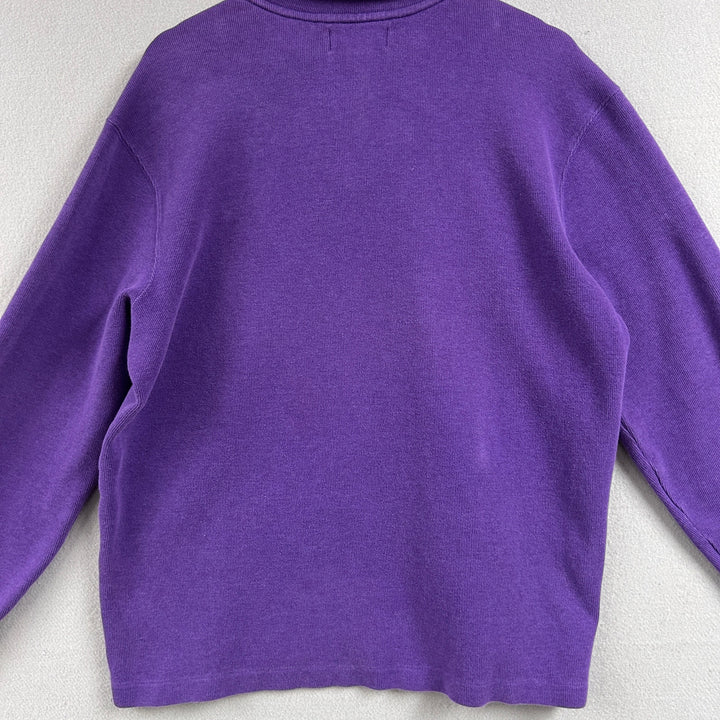 Vintage Polo Ralph Lauren Purple Quarter Zip Sweater Size Large