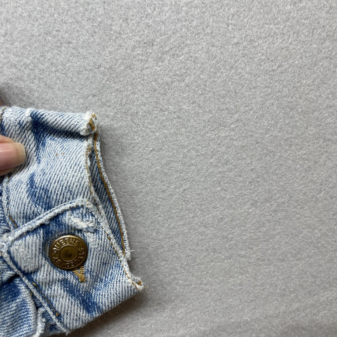 Vintage 90s Queens Denim Jacket Size  Medium