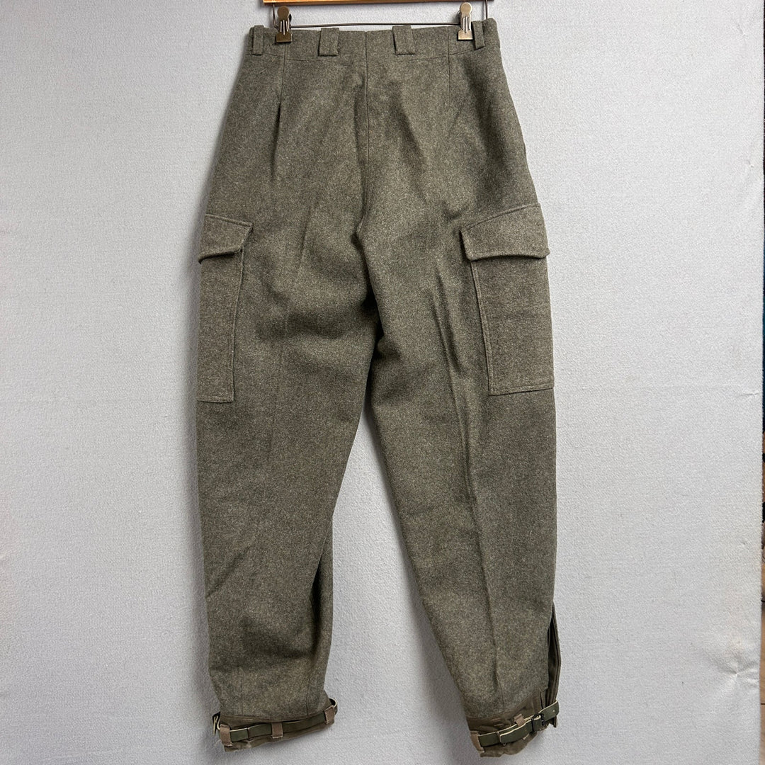 Vintage Swedish Army Wool Pants Size 30x30