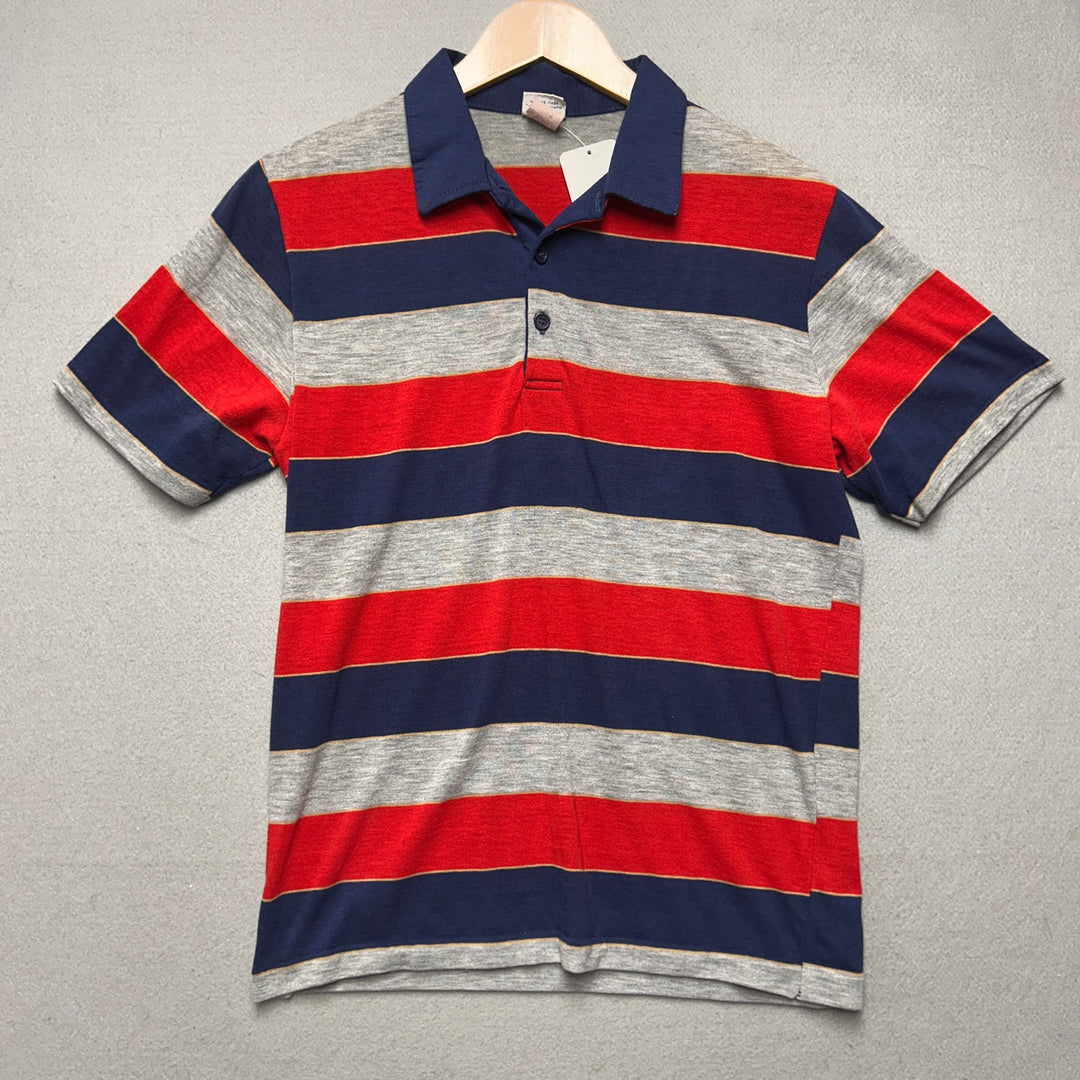 Vintage Dove of Miami Striped Polo Shirt size Large