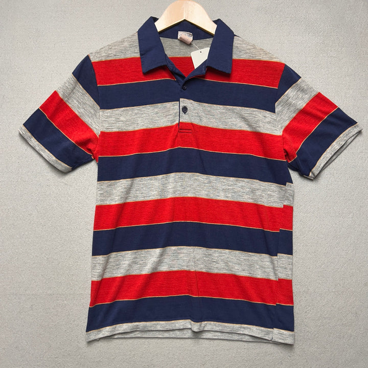 Vintage Dove of Miami Striped Polo Shirt size Large