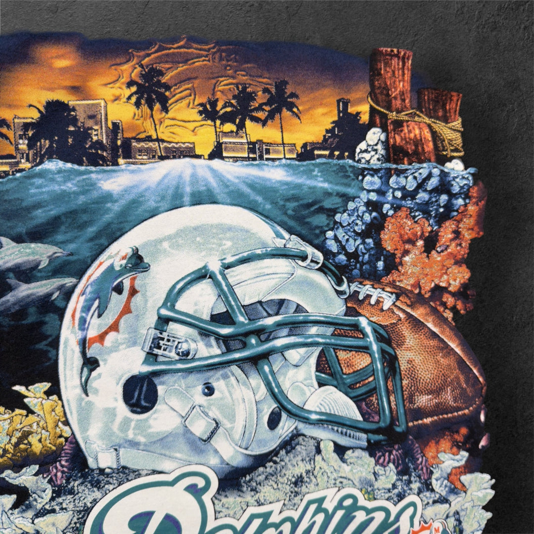 Vintage Miami Dolphins 90s Helmet T Shirt Size  XXL