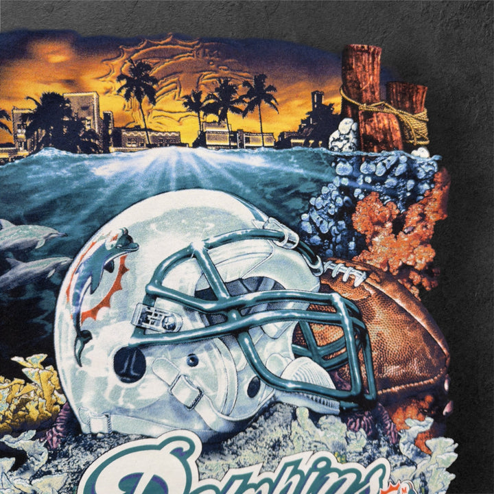 Vintage Miami Dolphins 90s Helmet T Shirt Size  XXL