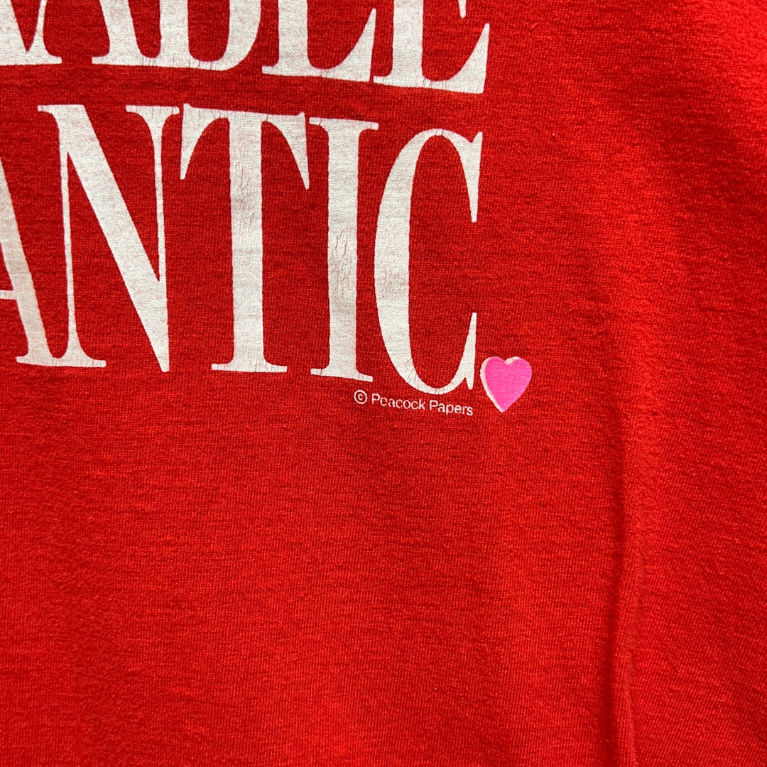 Vintage 90's Incurable Romantic Red Shirt Size Large