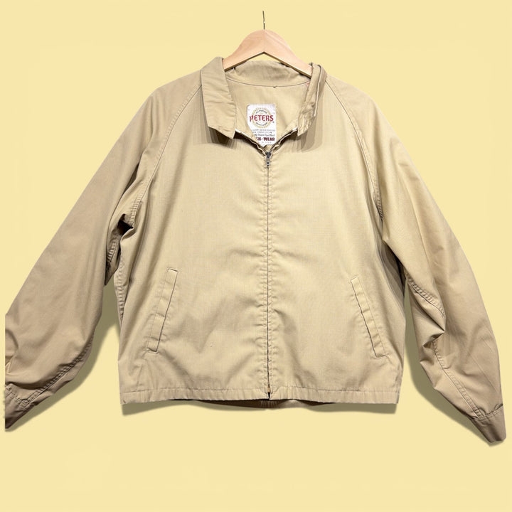 Vintage Peters All Weather 70s Harrington Jacket Size  Large