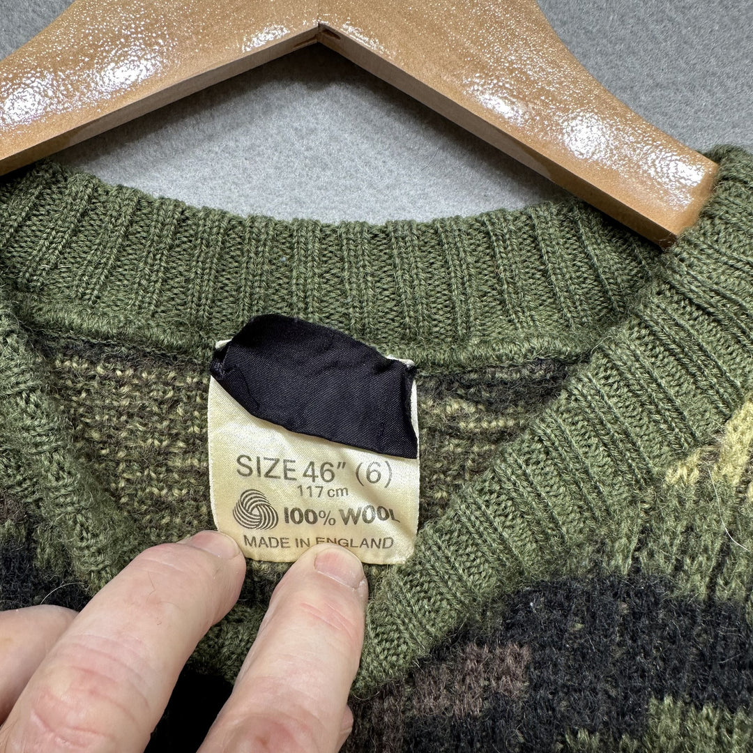 Vintage Barbour Camo Sweater Size Medium