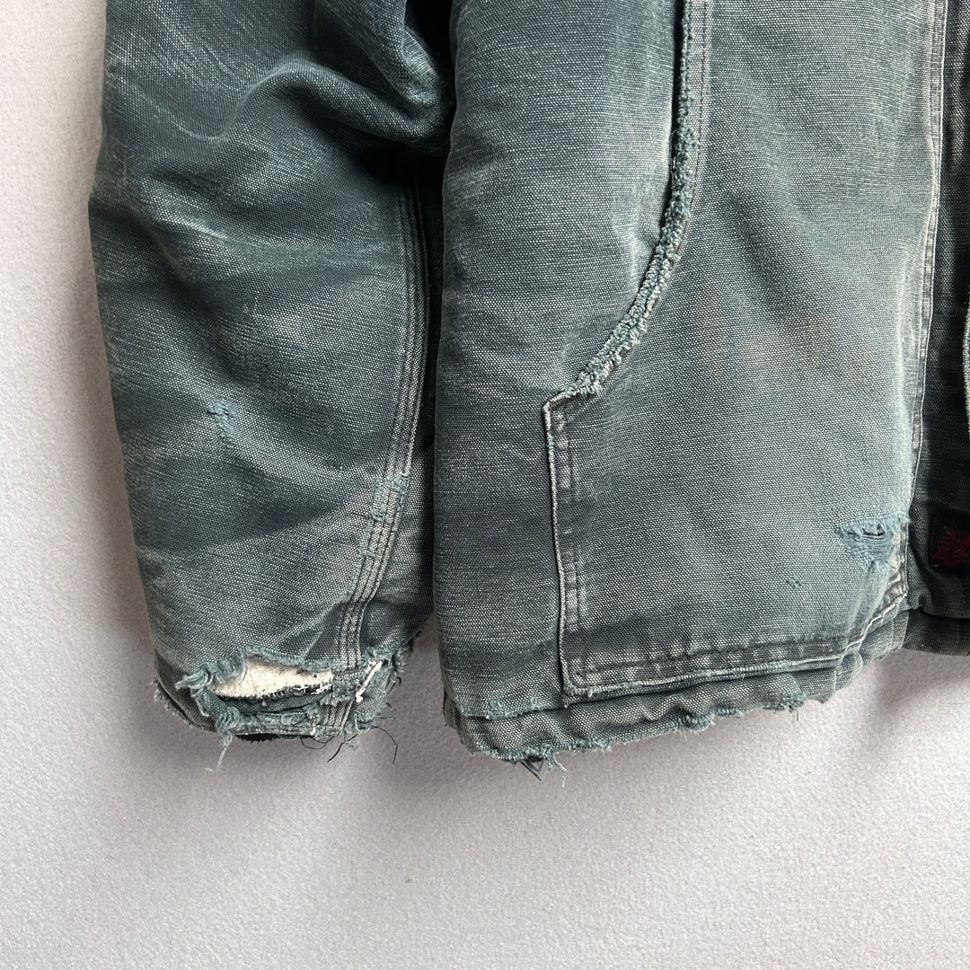Vintage Carhartt C03 BLK Full Zip Work Wear Jacket Distressed 48