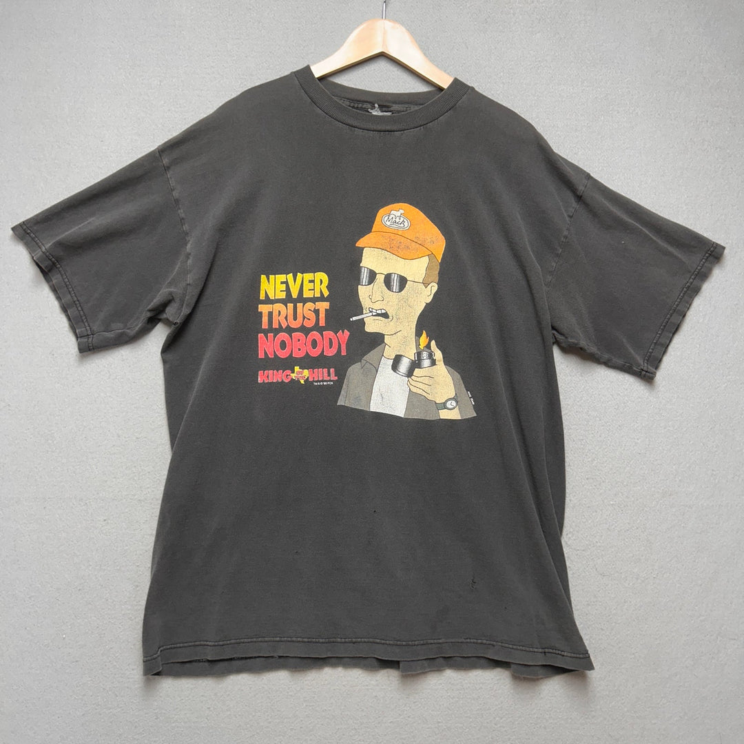 Vintage King of the Hill Never Trust Nobody T Shirt Size Large