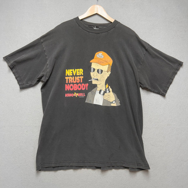 Vintage King of the Hill Never Trust Nobody T Shirt Size Large