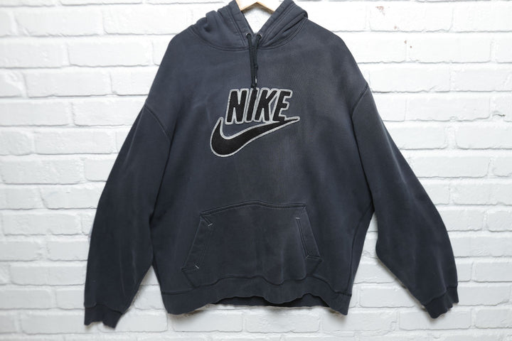 Nike Chenille Patch Vintage Hoodie XXL 2000s