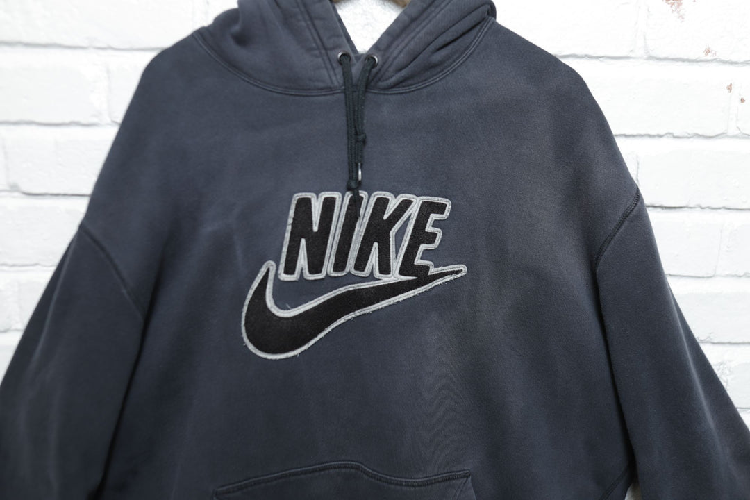 Nike Chenille Patch Vintage Hoodie XXL 2000s