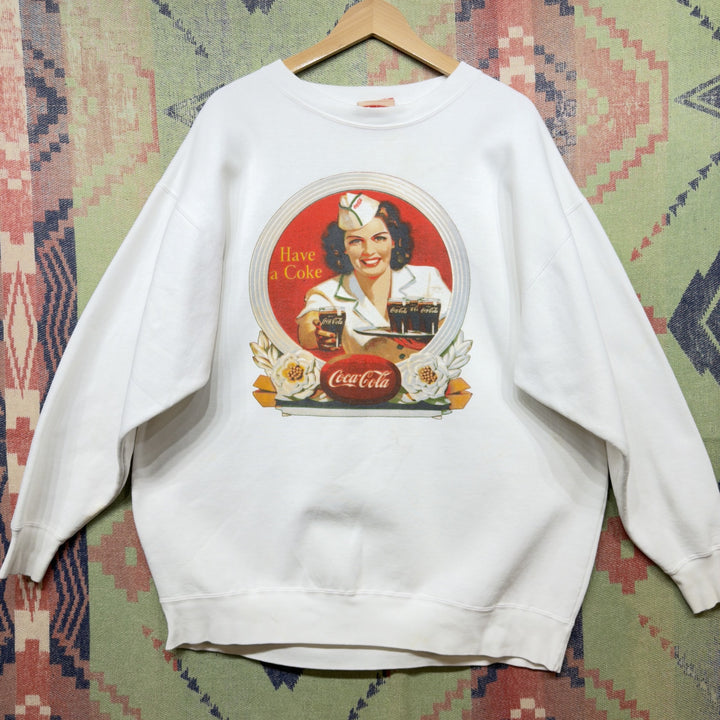 Coca Cola Vintage Sweatshirt Size XL 90s