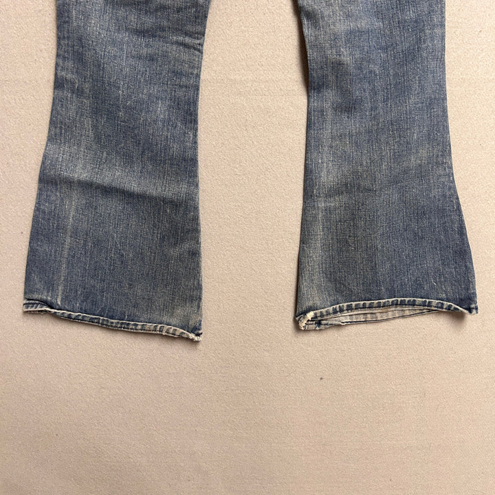 Vintage 70's Sears Flared Leg Distressed Jeans Size 28x27