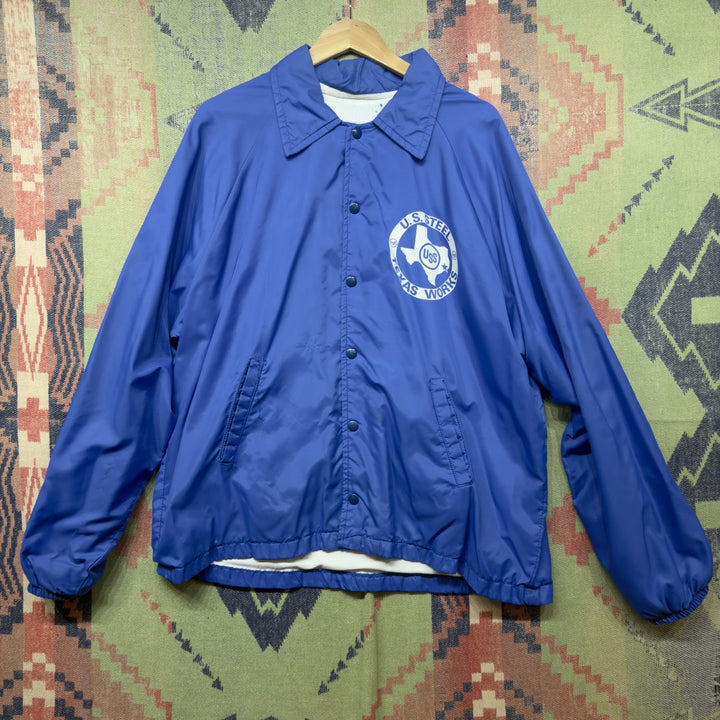 Champion US Steel Texas Vintage Windbreaker Jacket XL 80s
