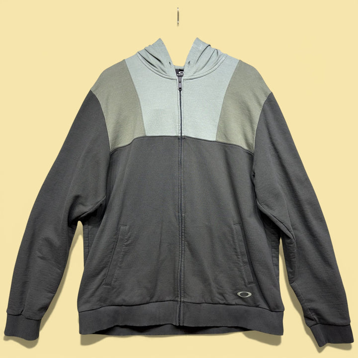 Oakley Green Color Block Hoodie Size XL